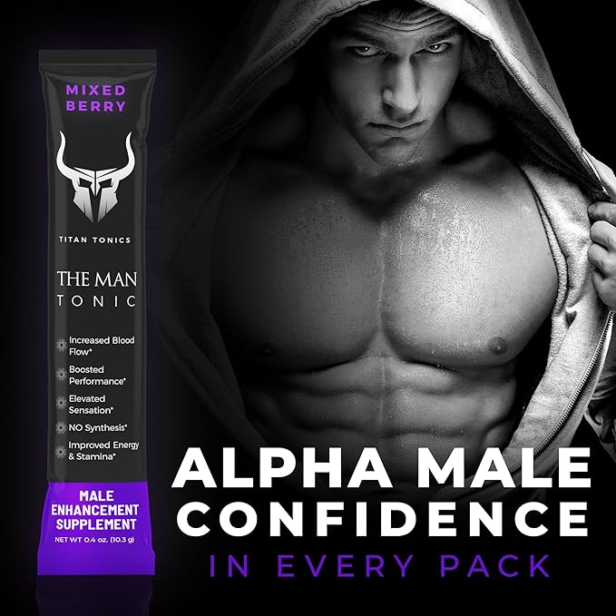 Extra Strength Male Enhancing Supplement Powder–Tongkat Ali, Maca Root, Beet Root, Horny Goat Weed, L-Citrulline–Nitric Oxide Booster & Testosterone Support for Men (Berry-1 Stick)