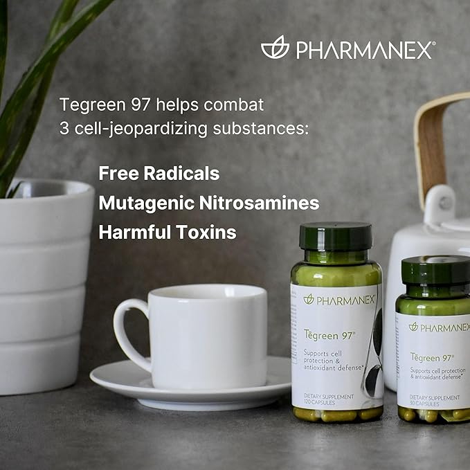 Nu Skin Pharmanex Tēgreen 97 | 30ct | Premium Green Tea Extract Capsules, Powerful Antioxidant & Metabolic Booster with Digestive Enzymes, Essential for a Healthy Lifestyle