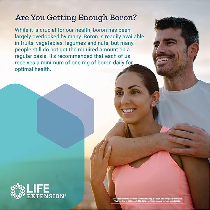 Life Extension Boron 3 Mg 100 Vegetarian Capsules (Pack of 2)
