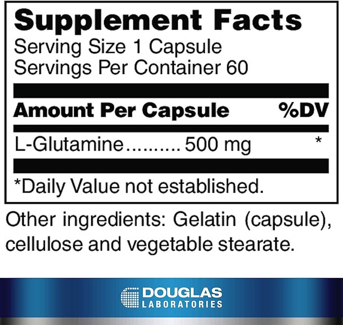 Douglas Laboratories L-Glutamine | Supports Structure and Function of The Gastrointestinal (GI) Tract and Immune System | 60 Capsules