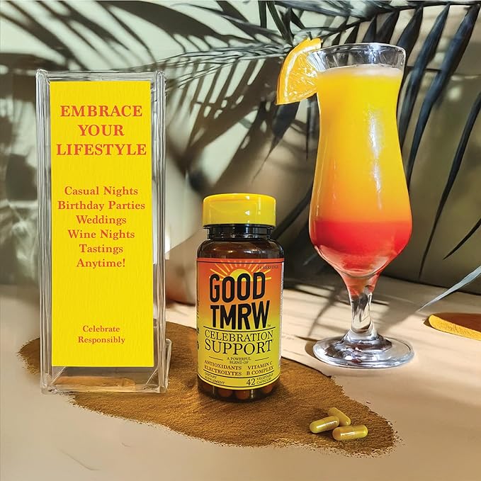 Celebration Support | Wakeup with Clarity Antioxidants, Vitamin C, Electrolyte & B Complex | L-Cysteine, DHM, Turmeric, Ginger, Turmeric, Milk Thistle, Prickly Pear | 14 Servings