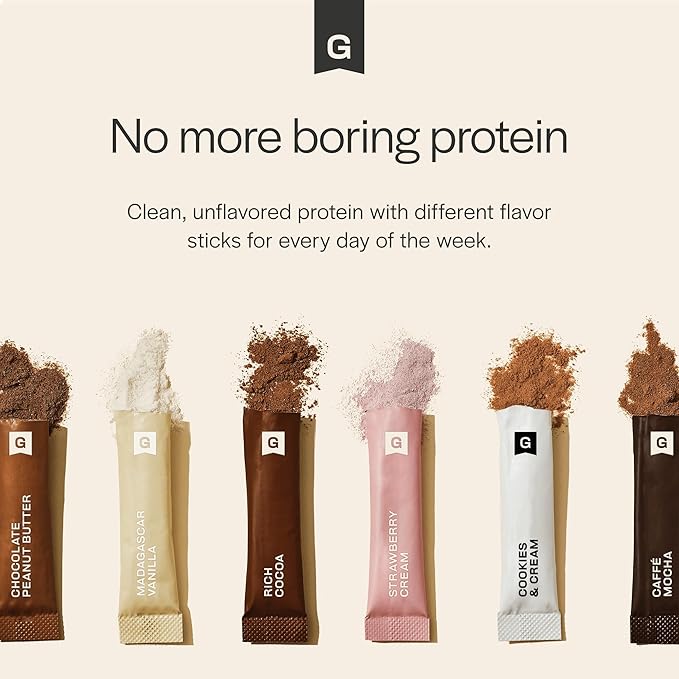Gainful Vegan Protein Powder Build Muscle Bundle, Plant Based Post Workout Support, Organic Rice + Pea Protein, Unflavored with Chocolate, Vanilla, Strawberry & Variety Pack Flavor Boosts, 28 Servings
