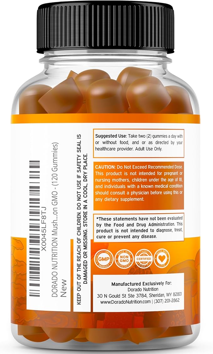 Mushroom 10 in 1 Blend (120 Gummies) Focus & Brain Mushroom Supplement and Green Tea Fat Burner Weight Loss (60 Count) Appetite Suppressant Weight Loss Supplement for Men & Women - Vegan & Made in USA