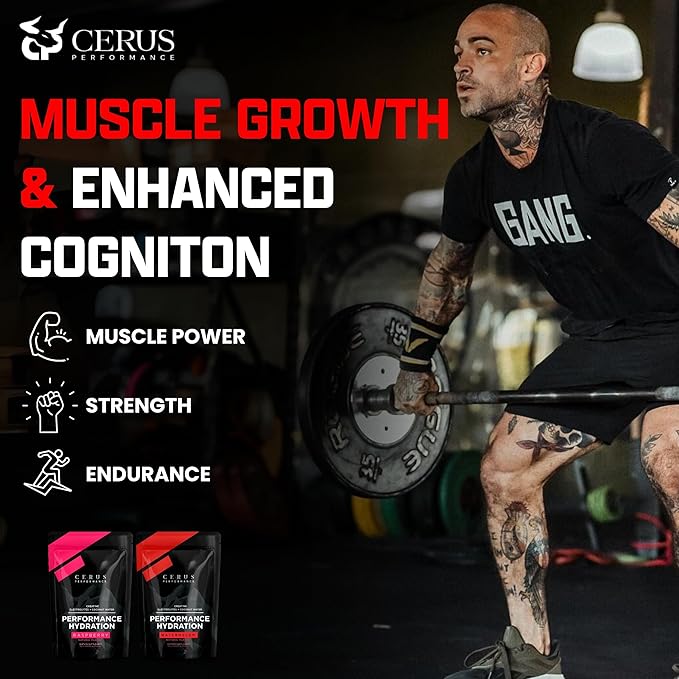 Cerus Performance - Performance Hydration Electrolyte Powder – Watermelon Flavor, 5g Creatine Monohydrate, 500mg Coconut Water Powder – Supports Endurance, Muscle Recovery & Keto 30 Servings