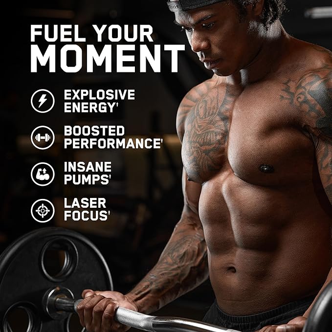 All Black Everything Pre Workout Powder | 30 Servings | Tropical Vibes | 350mg Caffeine | Nootropic Pre-Workout Blend | Beta Alanine + Citrulline | Energy Supplement for Men and Women