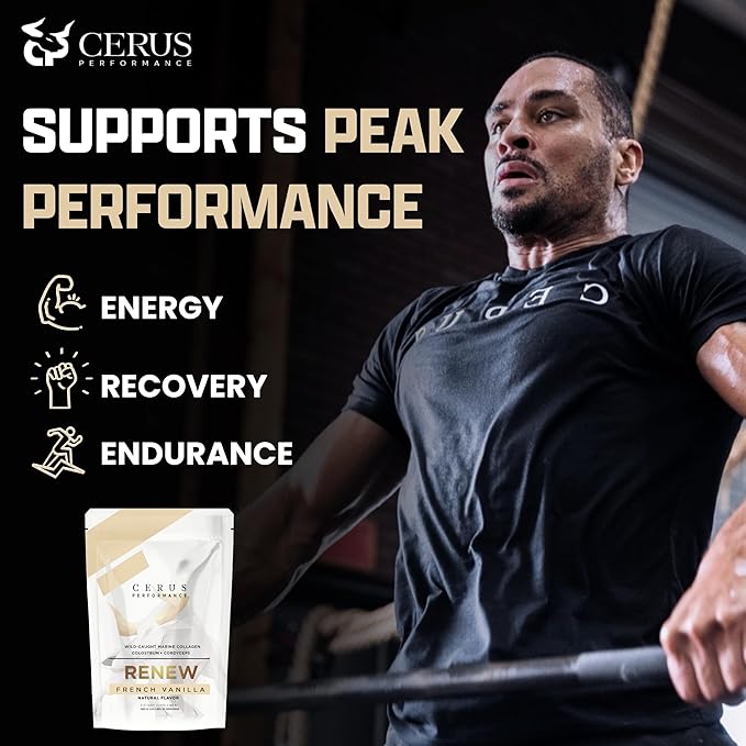 Cerus Performance Renew Premium Athletic Blend – Enhance Performance, Boost Recovery, Support Joint Health & Stamina – Ideal for Athletes & Strength Trainers, 30 Servings