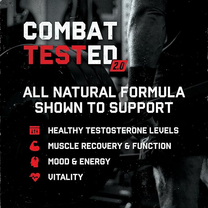 Jocko Fuel Test Booster for Men - Natural Endurance, Stamina, & Strength Booster - Muscle Builder for Men & Nitric Oxide Support with Ginger Root, Shilajit, & Tongkat Ali, 120ct (30 Servings)