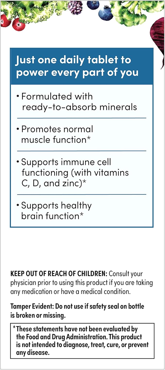 Rainbow Light Multivitamin for Men 50+, Vitamin C, D & Zinc, Probiotics, Men's One 50+ Multivitamin Provides High Potency Immune Support, Non-GMO, Vegetarian, 60 Tablets