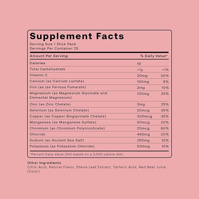 Hydrofy Hydrogen Water + Electrolytes Drink Mix | Superior Hydration Packets with Molecular Hydrogen (H2), Sodium, Potassium, Magnesium, Calcium, and Minerals | No Sugar | Raspberry 25 Ct
