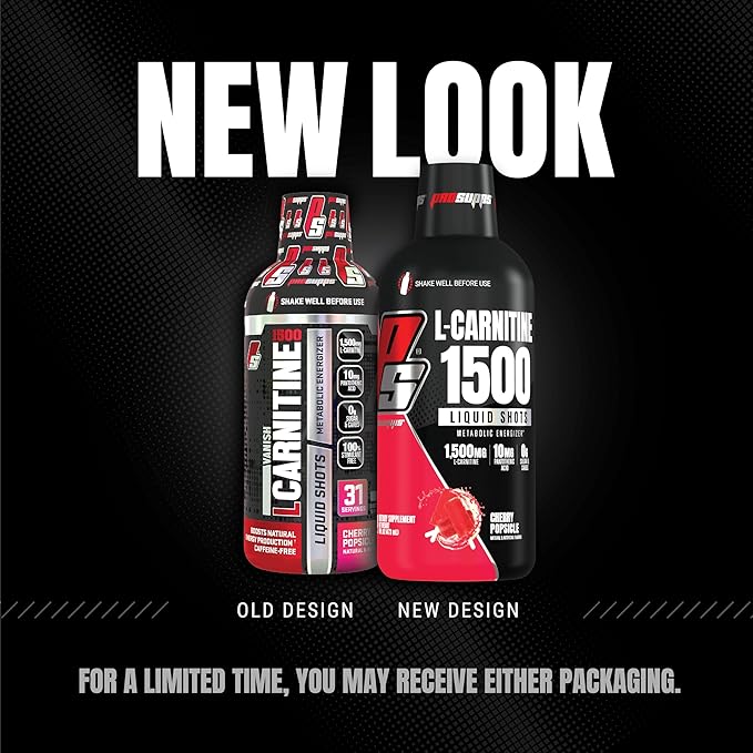 PROSUPPS L-Carnitine Liquid 1500, Stimulant-Free Liquid Shots for Men & Women - Clean Workout Drink for Energy, Performance & Muscle Recovery - No Sugar, No Carbs - 31 Servings, Cherry Popsicle
