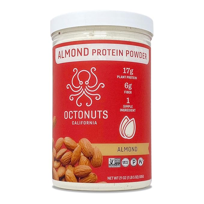 Almond Protein Powder, 21 Ounce, Made with California Almonds, 17g Plant Based Protein, Keto, Paleo Friendly, Vegan, Gluten Free, 17 Servings