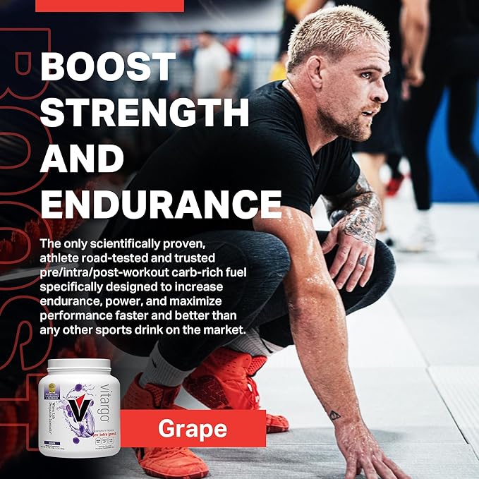 Vitargo Carbohydrate Powder | Feed Muscle Glycogen 2X Faster | 1 LB Grape Pre Workout & Post Workout Recovery Powder | Carb Supplement for Recovery, Endurance, Gain Muscle Mass