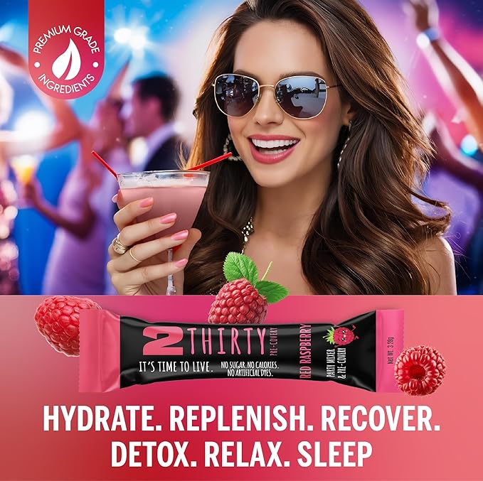 2THIRTY Electrolyte Powder – Sugar-Free Hydration, Recovery & Precovery Drink Mix with Vitamin B12, Aminos, Adaptogens & Himalayan Salt – Keto, Vegan, Zero Cal – Instant Energy, Focus & Rebalance