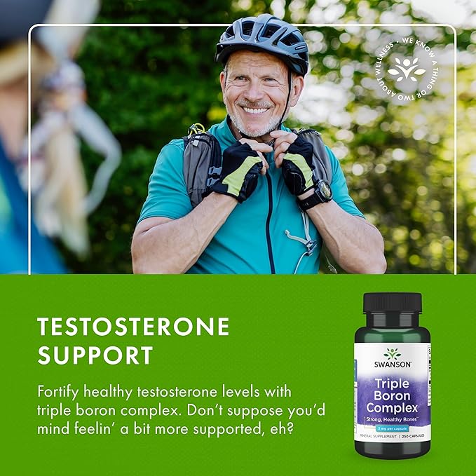 Swanson Triple Boron Complex - Natural Bone Health & Joint Support - Mineral Supplement Featuring Citrate, Aspartate & Glycinate - (250 Capsules)