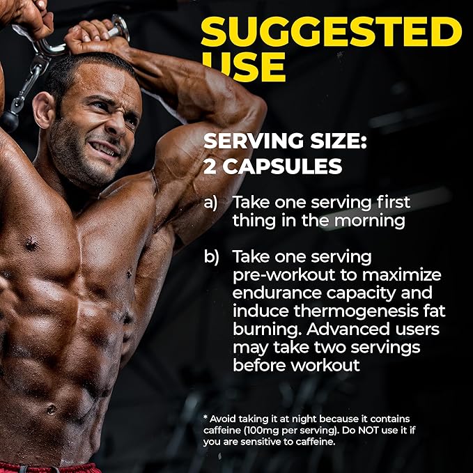 Avry Labs Extreme Anabolic Supplement – Pre-Workout Dietary Supplement, Lean Muscle Builder & Fat Burner – Supports Protein Synthesis, Testosterone Levels & Muscle Growth – Vegan, 60 Capsules