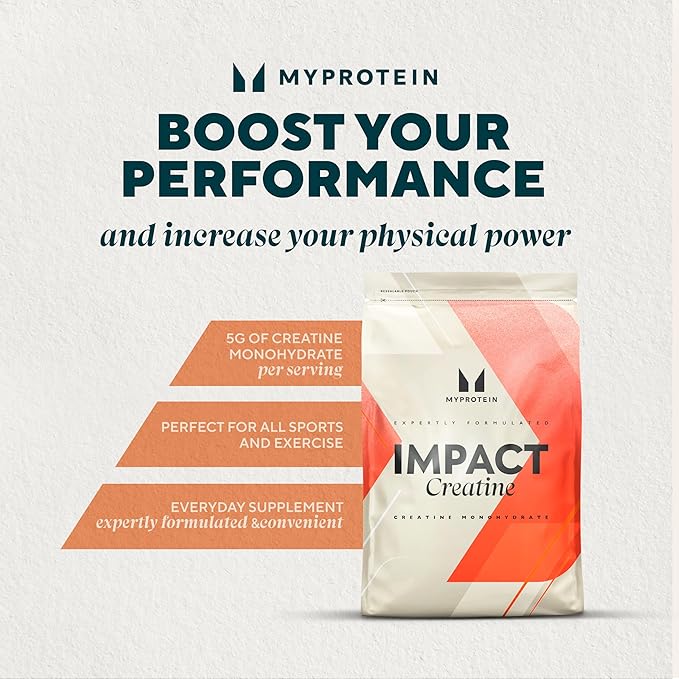 Myprotein Creatine Monohydrate Powder, 0.5 Lb (50 Servings) Pure Unflavored Creatine Powder, Post/Pre Workout Supplement for All Sports & Exercises