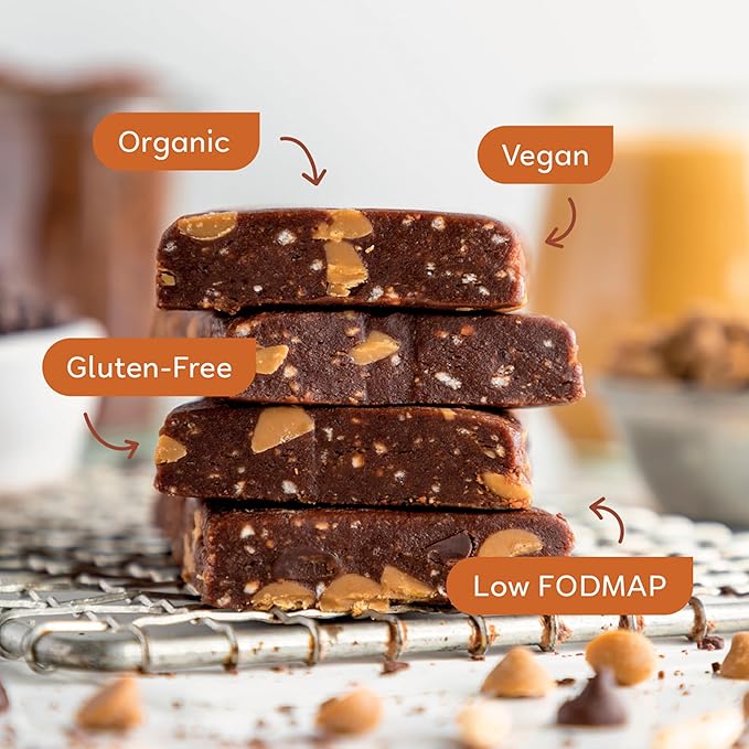 GoMacro MacroBar Organic Vegan Protein Bars - Double Chocolate + Peanut Butter Chips (2.3 Ounce Bars, 12 Count)