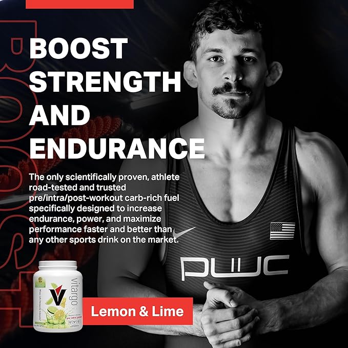 Vitargo Carbohydrate Powder | Feed Muscle Glycogen 2X Faster | 4.4 LB Lemon & Lime Pre Workout & Post Workout Recovery Powder | Carb Supplement for Recovery, Endurance, Gain Muscle Mass