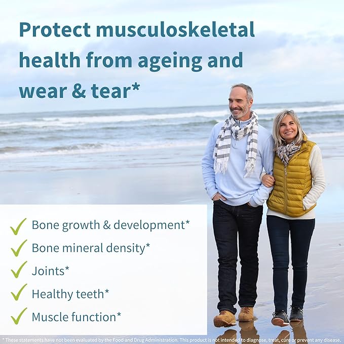 Igennus Algae Calcium & Magnesium Supplement, Plant Based, High Absorption, K2 & D3, Non-GMO Red Algae Mineral Complex for Bone & Teeth Support, for Women and Men, with Boron, Vegan, 6 x 60 Tablets