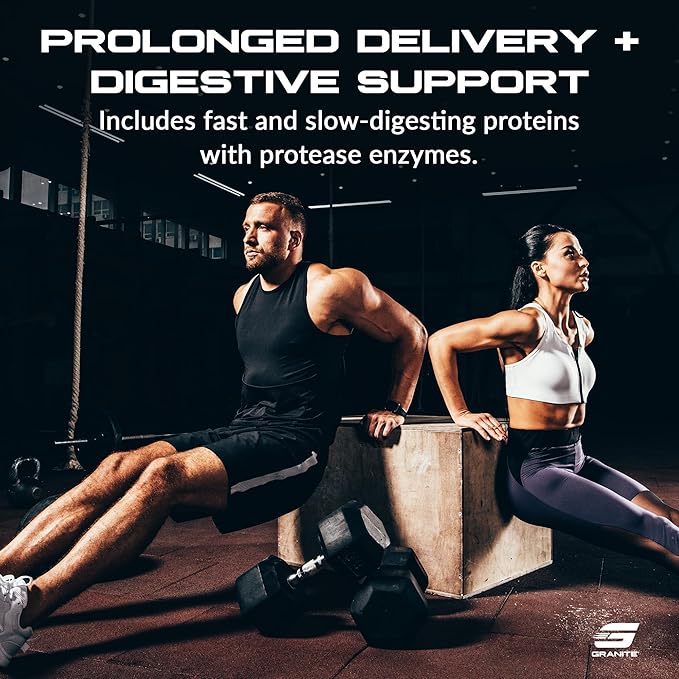 Granite Nutrition Protein Powder - Premium 5-Source Blend (Whey, Casein, Egg, Grass-Fed Beef) for Lean Muscle and Recovery - Vanilla Ice Cream, 30 Servings