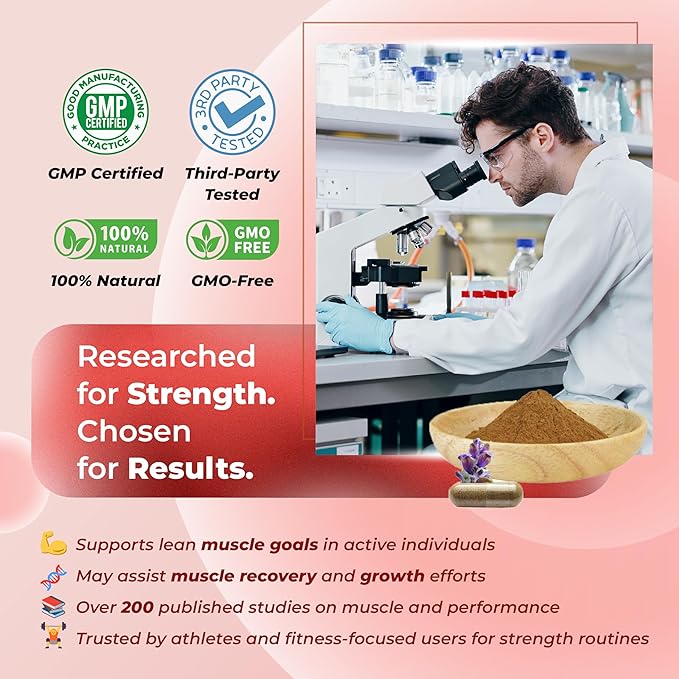 Ultra Turkesterone Ajuga Turkestanica Standardized 20% Turkesterone High Potency with Maca Root Tribulus Terrestris - Muscle Growth Energy Memory Support