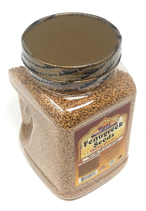 Rani Fenugreek (Methi) Seeds Whole 44oz (2.75lbs) 1.24kg Bulk PET Jar, Trigonella foenum graecum ~ All Natural | Vegan | Gluten Friendly | Non-GMO | Indian Origin, used in cooking & Ayurvedic spice