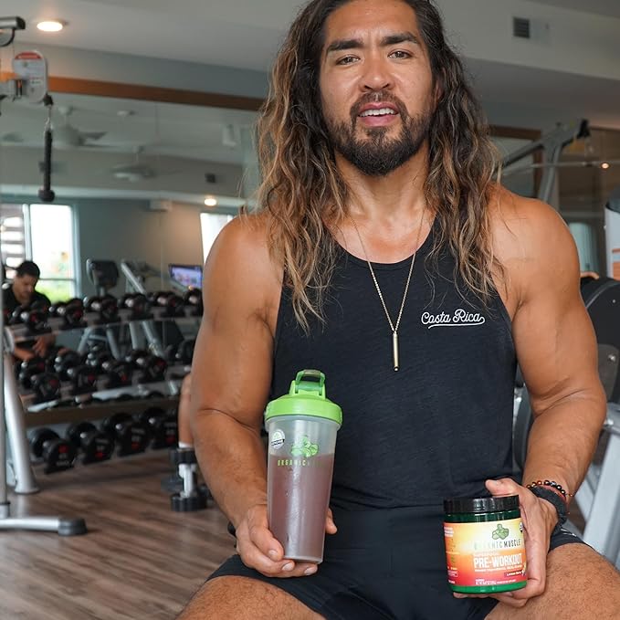 USDA Organic Pre-Workout Powder, Strawberry Mango | Clean Energy Without Jitters | Natural Performance Boost | No Artificial Sweeteners | 20 Superfoods | Low Caffeine, 20 Servings
