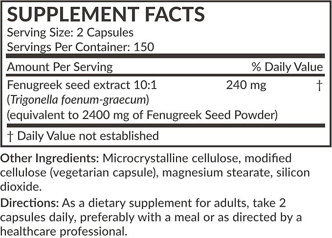 Futurebiotics Fenugreek Extra Strength Supports Overall Good Health & Well-Being, Non-GMO, 300 Vegetarian Capsules