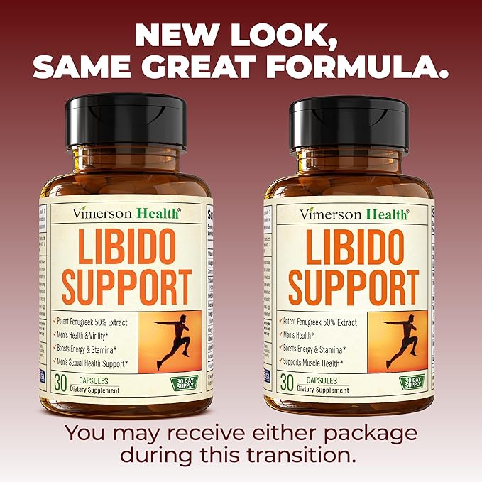 Libido Support For Men: Testosterone Supplement for Men with Fenugreek, Maca Root, Tongkat Ali, Horny Goat Weed, Tribulus. Male Enhancing Supplement, Testosterone Support, Muscle Builder - 30 Capsules