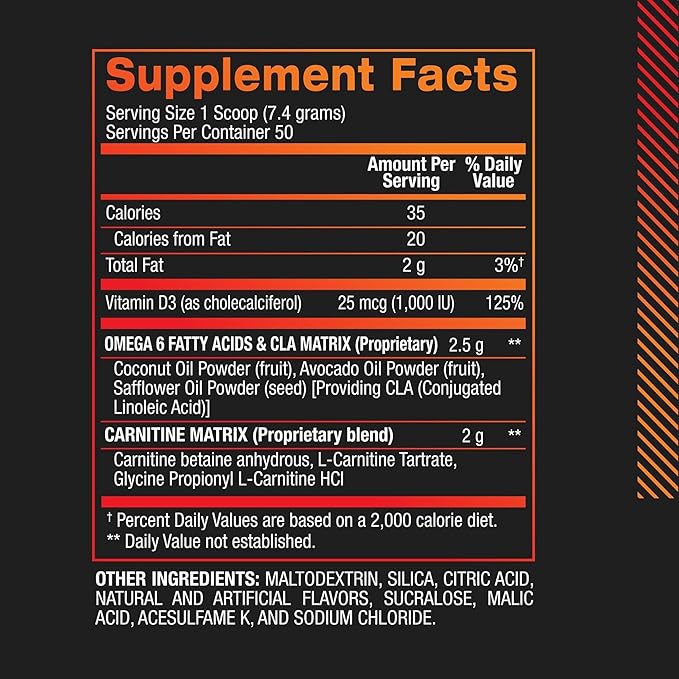 BPI Sports CLA + Carnitine – Conjugated Linoleic Acid – Formula – Performance, Lean Muscle – Caffeine Free – For Men & Women – Fruit Punch – 50 servings – 12.34 oz.