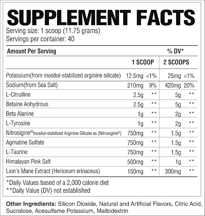 RAW Pump Stim Free Pre Workout | Non-Stimulant Pre Workout Supplement Powder Nitric Oxide Booster | Pre Workout Supplements Drink for During Workout | (40 Servings) (Pineapple)