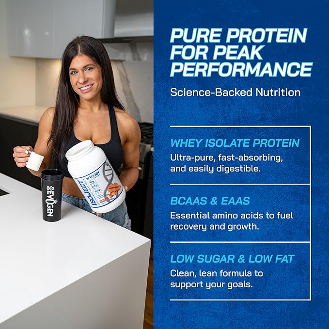Evogen Isoject - Whey Protein Isolate | Ultra-Pure Whey Protein Powder with Ignitor Enzymes, BCAAs, and EAAs | Enhanced Absorption & Recovery | Churro | 25 Servings