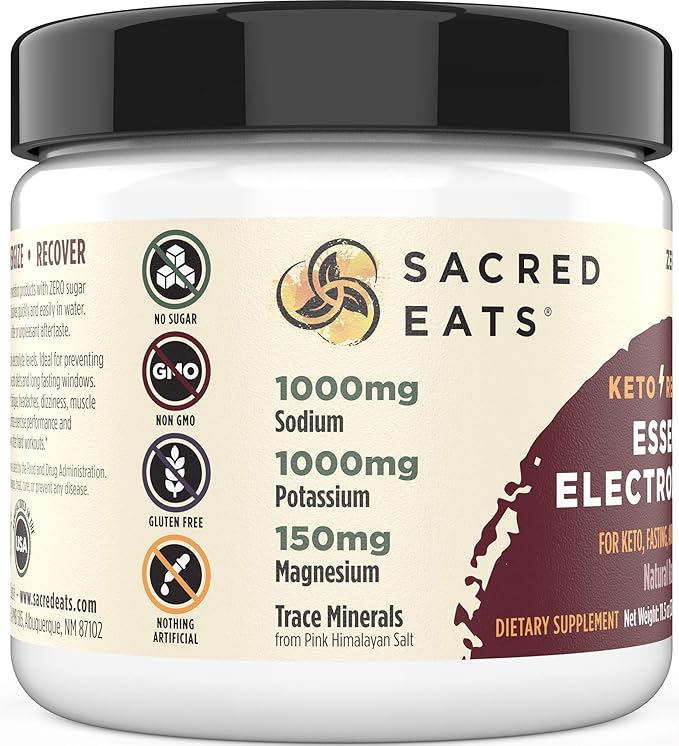 Keto Electrolyte Powder & Hydration Supplement | 1000mg Potassium & Sodium, 150mg Magnesium | No Sugar & Stevia, Sweetened with Monk Fruit Only | Natural Raspberry Lemon (30 Servings)