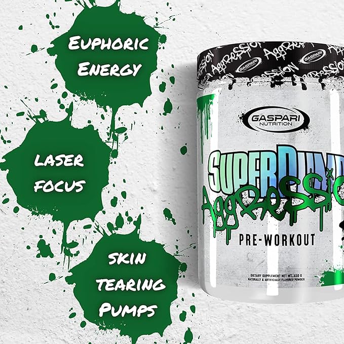 Gaspari Nutrition SuperPump Aggression Pre-Workout: Energy, Focus, Endurance and Recovery, with Creatine and Caffeine (25 Servings, Grizzly Gummy)