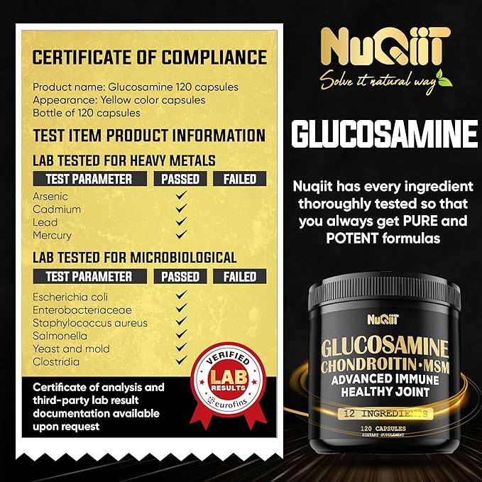 Glucosamine Chondroitin MSM with Immune & Joint Support Supplement 2000mg - Turmeric Curcumin Root, Boswellia, Elderberry, Echinacea & More - 120 Capsules - Bone Health, Flexibility & Strength Support