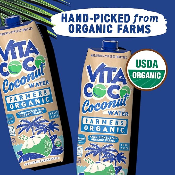 VITA COCO Organic Coconut Water, 33.8 FZ (Pack of 4)