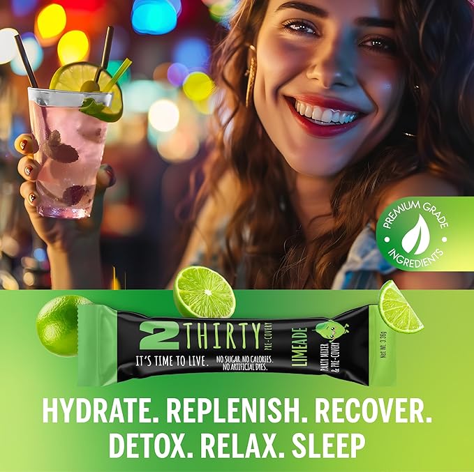 2THIRTY Electrolyte Powder – Sugar-Free Hydration, Recovery & Precovery Drink Mix with Vitamin B12, Aminos, Adaptogens & Himalayan Salt – Keto, Vegan, Zero Cal – Instant Energy, Focus & Rebalance