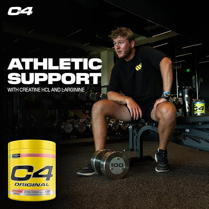 Cellucor C4 Original Pre Workout – Pre-Workout for Endurance, Focus & Performance with 200mg Caffeine, Beta-Alanine, Creatine Nitrate, L-Arginine & PeptiPump – Sugar Free, 25 Servings, Watermelon