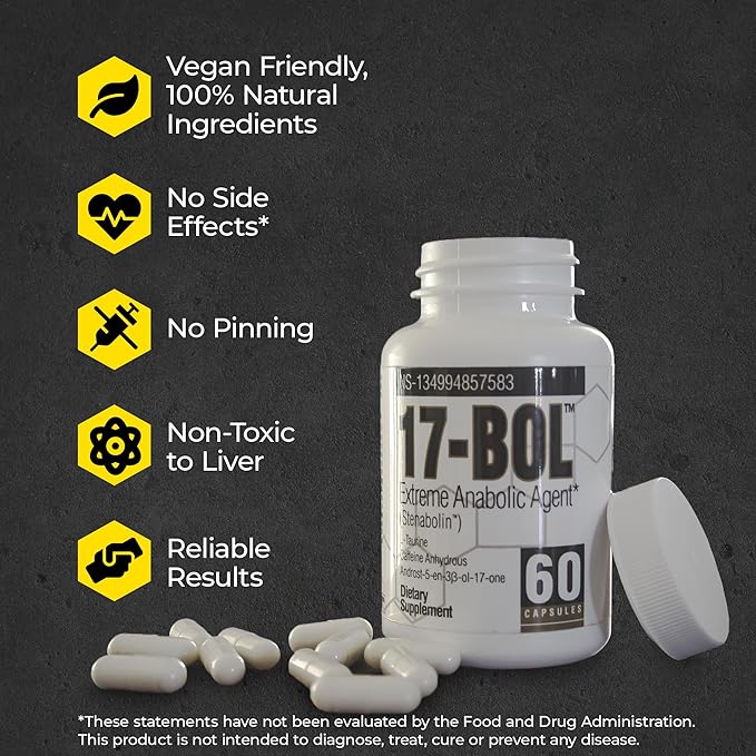 Avry Labs Extreme Anabolic Supplement – Pre-Workout Dietary Supplement, Lean Muscle Builder & Fat Burner – Supports Protein Synthesis, Testosterone Levels & Muscle Growth – Vegan, 60 Capsules