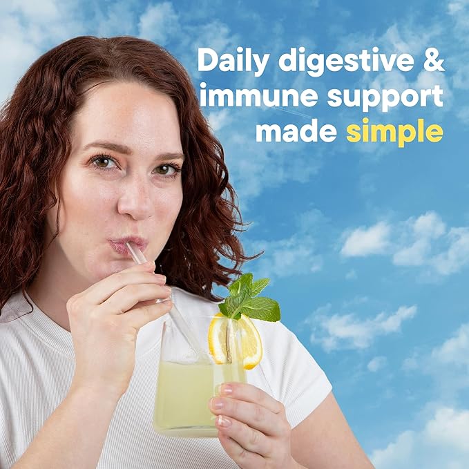 Nouri Daily StayWell Digestive & Immunity Drink Mix | Probiotics, Prebiotics, Colostrum, L-Glutamine, Magnesium, Manganese, Zinc, Vitamins for Gut Health, Digestion & Immune Support | 30 Stick Packs