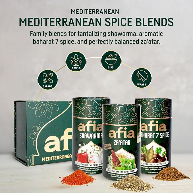 Afia - Shawarma Seasoning | Shawarma Spice Blend for Garlic Sauce (Toum), Lavash & Other Flatbreads, Kebab, Kofta, Grilled Meat | Premium Spice with Top Notes of Cumin and Coriander (1pk, 8oz)