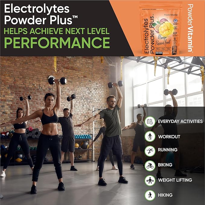 Electrolytes Powder Plus (100 Servings) Mango Passionfruit Electrolyte Powder Zero Calorie Keto,0Sugar, No Maltodextrin,1000mg Potassium,120mg Calcium,120mg Magnesium