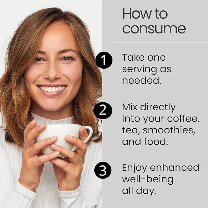 Organic Mushroom Extract Blend - Mushroom Blend Powder with Lion's Mane, Reishi, Chaga, Cordyceps & Ashwagandha - Sugar-Free Immune Support, 113 Servings
