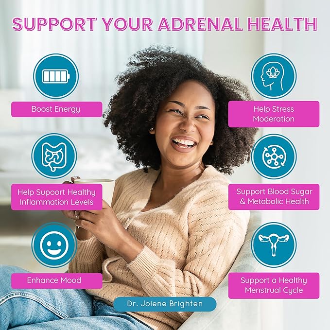 Dr. Brighten Adrenal Support - Dietary Supplement with Ashwagandha to Support Healthy Energy Levels and Stress Response