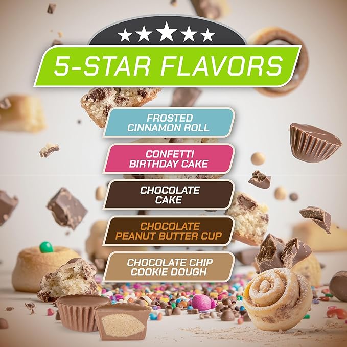 MusclePharm Combat Ready Chocolate Cake Protein Bars, High Protein Bars, Combat Cravings, Fuel Performance & Meet Energy Demands, 20g Protein from Whey Protein, 5g Fiber, Gluten Free, 4 Bars