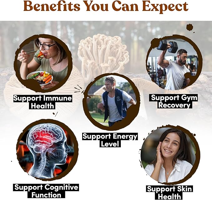 16 in 1 Blend Mushrooms Gummies for Adults - Lion's Mane Mushroom Supplement, Focus Gummies with Lions Mane, Lion's Mane Gummies for Adults, Natural Mushroom Supplement for Cognitive Support & Clarity