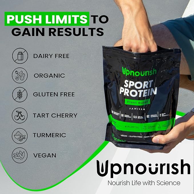 Vegan Sport Protein Powder Vanilla – 30g Plant Based Protein, VELOSITOL, BCAAs, Organic Greens & Fruits, Probiotics, Tart Cherry for Post Workout Recovery, Inform Sports Certified Keto - 20 servings