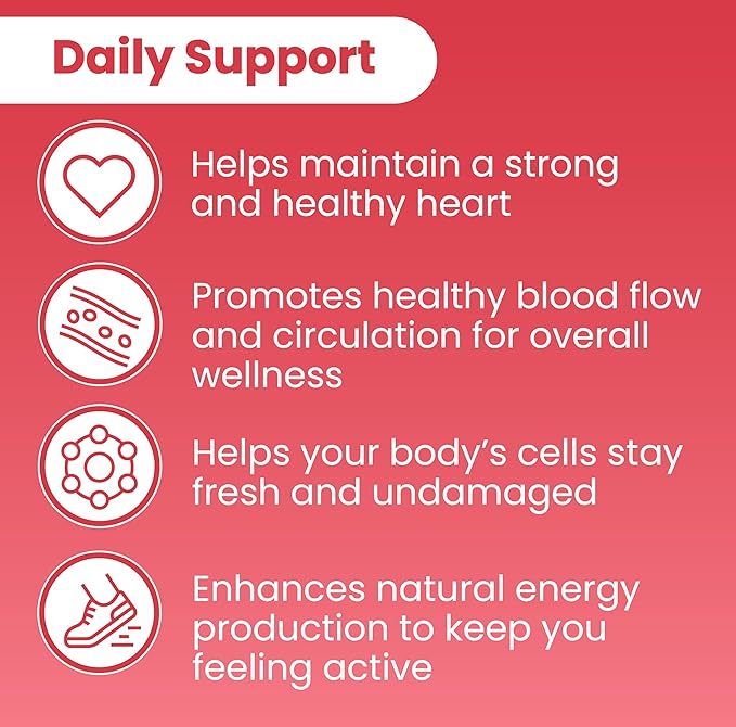Sanar Naturals Red Yeast Rice, CoQ10 Supplement - Supports Healthy Heart Function, Energy, and Stamina - Non-GMO, Gluten Free, Vegan, 120 Capsules