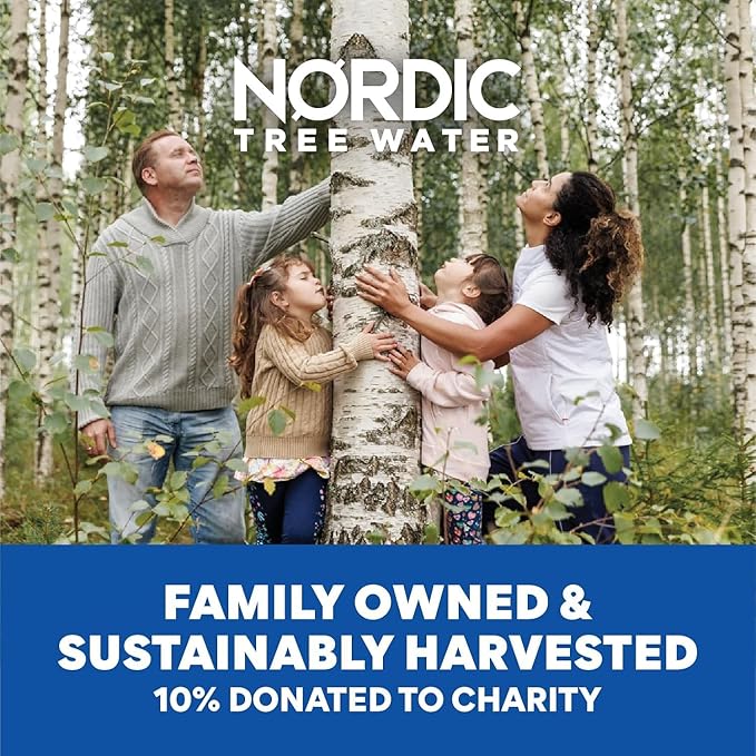100% USDA Organic Birch Tree Sap – Electrolytes, Minerals, Prebiotics & Vitamins, Sustainable Product of Finland, BPA-Free Tetra Pak, Nature’s Perfect Hydration, Lower Calorie than Coconut Water