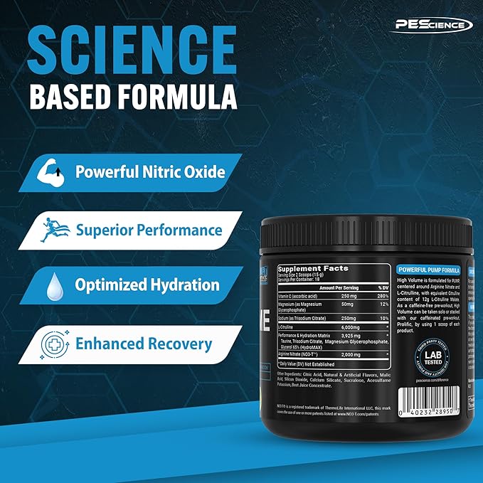 PEScience Pre Workout Stack – Prolific & High Volume, Rasberry Lemonade, Nitric Oxide Booster – 40 & 36 Scoops, L Arginine Nitrate, L Citrulline, Pre Workout Powder for Men & Women